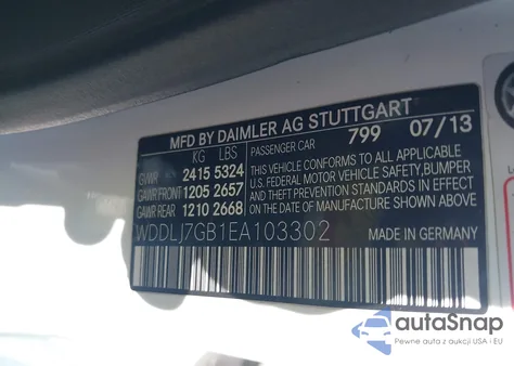 2014 Mercedes-Benz Cls 63 Amg S-Model from USA, damaged, VIN WDDLJ7GB1EA103302